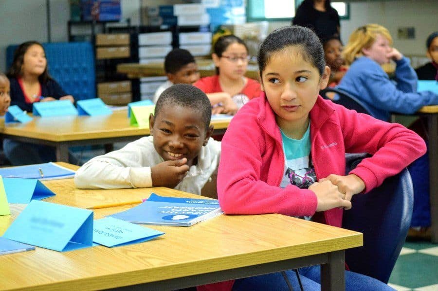 Elementary students in the classroom